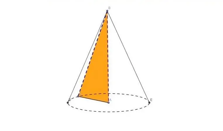 Kon - figur av rotation av en triangel