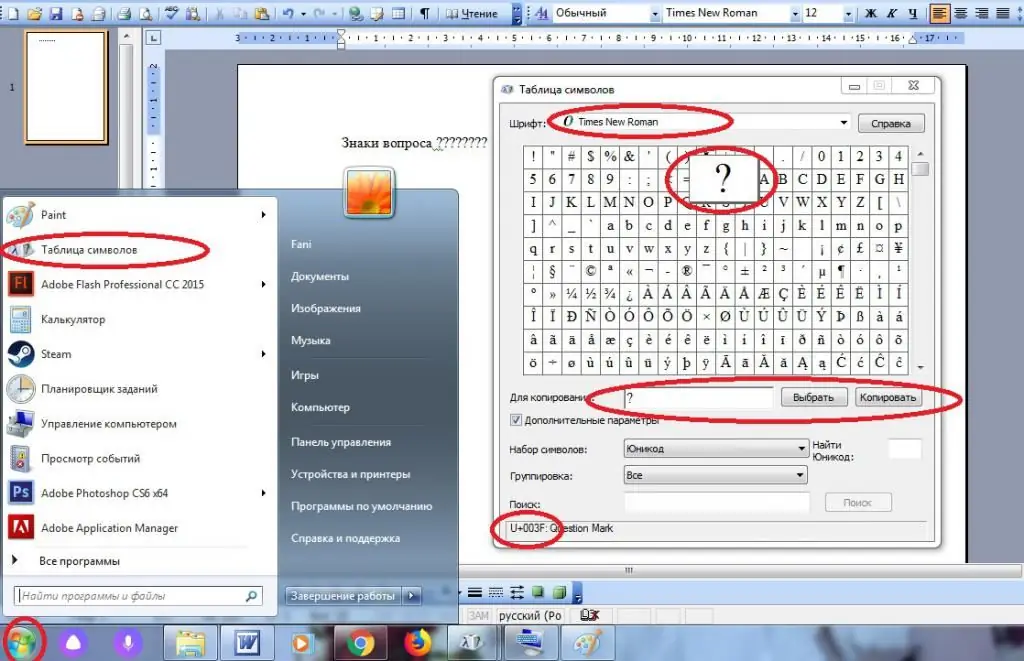 Tabela de caracteres e Unicode