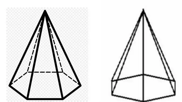 Regular na hexagonal pyramid