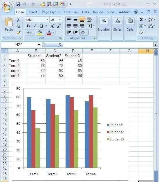 Word'de bir grafik çizin