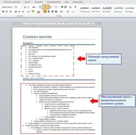 sananlasku esimerkkinä monitasoisesta luettelosta