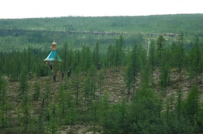 Rysslands geografiska centrum på kartan