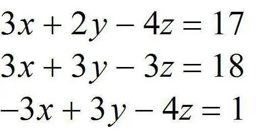 chiziqli algebraik tenglamalar tizimlari