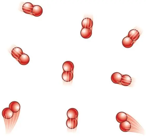 Diatomic gas molecules