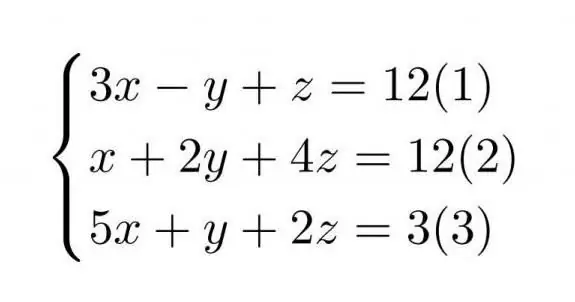 sistem persamaan linear