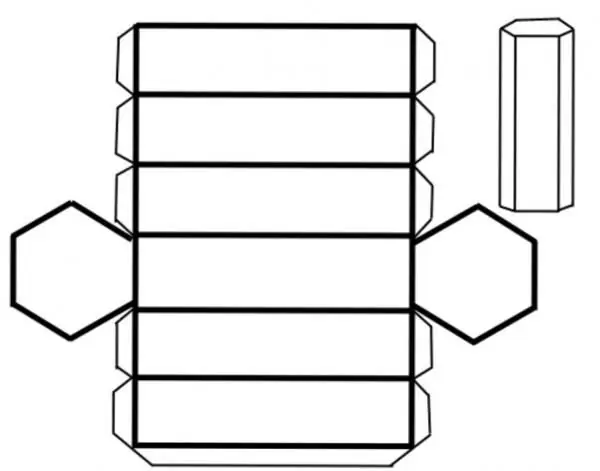 Pagbuo ng isang hexagonal prism